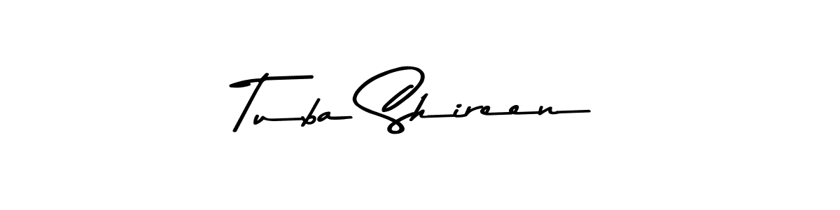 Make a beautiful signature design for name Tuba Shireen. With this signature (Asem Kandis PERSONAL USE) style, you can create a handwritten signature for free. Tuba Shireen signature style 9 images and pictures png