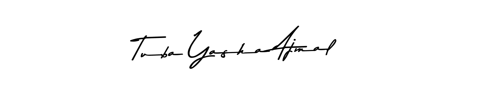 Here are the top 10 professional signature styles for the name Tuba Yasha Ajmal. These are the best autograph styles you can use for your name. Tuba Yasha Ajmal signature style 9 images and pictures png