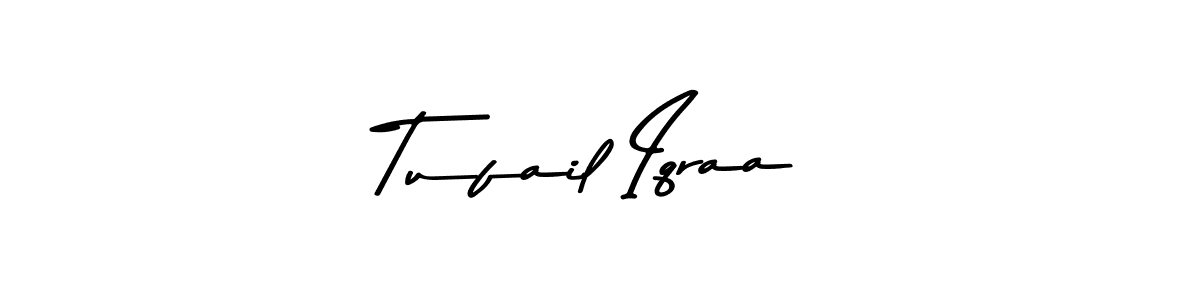 Also You can easily find your signature by using the search form. We will create Tufail Iqraa name handwritten signature images for you free of cost using Asem Kandis PERSONAL USE sign style. Tufail Iqraa signature style 9 images and pictures png