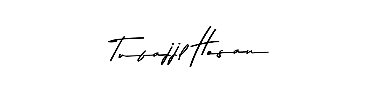 Create a beautiful signature design for name Tufajjl Hosan. With this signature (Asem Kandis PERSONAL USE) fonts, you can make a handwritten signature for free. Tufajjl Hosan signature style 9 images and pictures png