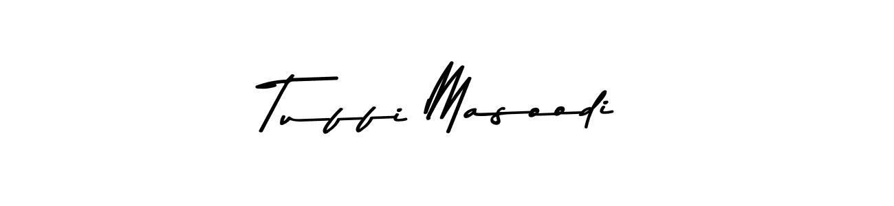 The best way (Asem Kandis PERSONAL USE) to make a short signature is to pick only two or three words in your name. The name Tuffi Masoodi include a total of six letters. For converting this name. Tuffi Masoodi signature style 9 images and pictures png