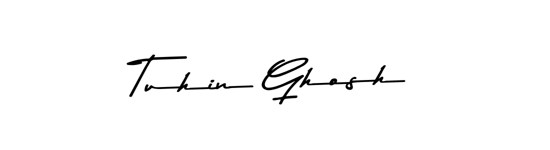 How to make Tuhin Ghosh name signature. Use Asem Kandis PERSONAL USE style for creating short signs online. This is the latest handwritten sign. Tuhin Ghosh signature style 9 images and pictures png