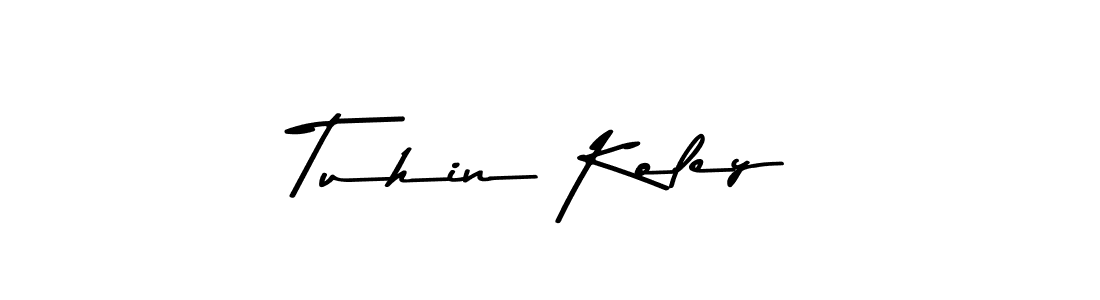 Also You can easily find your signature by using the search form. We will create Tuhin Koley name handwritten signature images for you free of cost using Asem Kandis PERSONAL USE sign style. Tuhin Koley signature style 9 images and pictures png