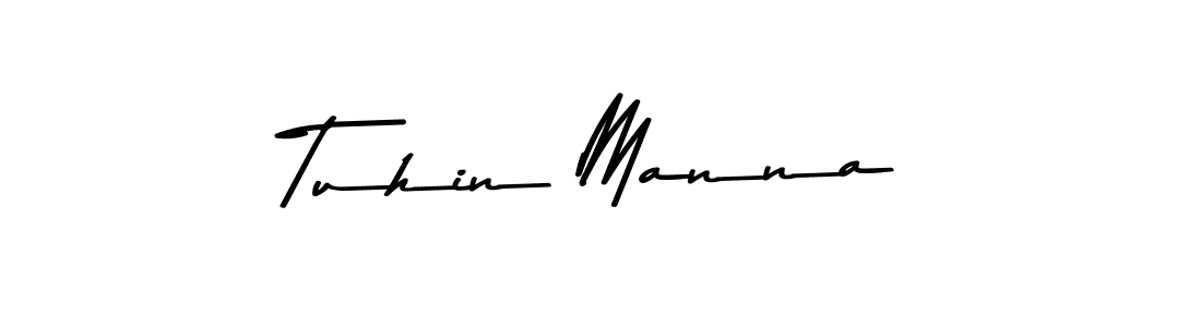 How to make Tuhin Manna name signature. Use Asem Kandis PERSONAL USE style for creating short signs online. This is the latest handwritten sign. Tuhin Manna signature style 9 images and pictures png