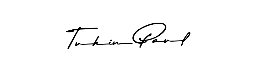 Create a beautiful signature design for name Tuhin Paul. With this signature (Asem Kandis PERSONAL USE) fonts, you can make a handwritten signature for free. Tuhin Paul signature style 9 images and pictures png