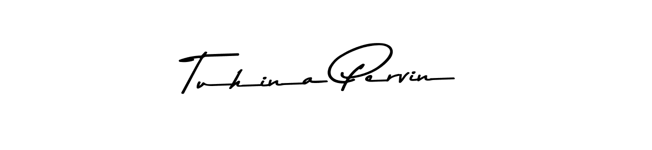 Create a beautiful signature design for name Tuhina Pervin. With this signature (Asem Kandis PERSONAL USE) fonts, you can make a handwritten signature for free. Tuhina Pervin signature style 9 images and pictures png