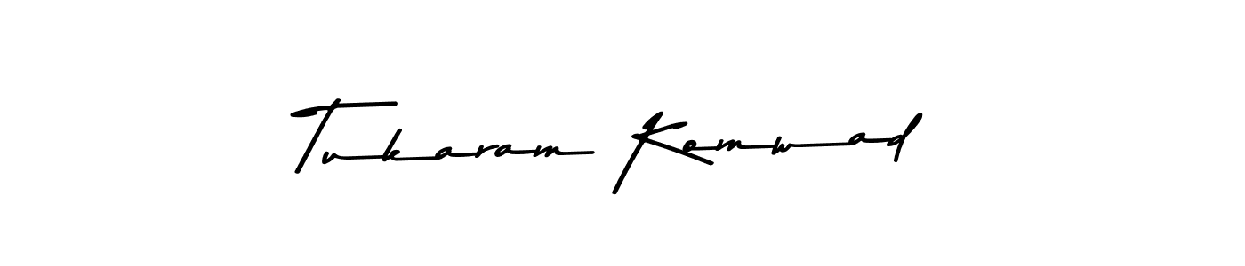 Create a beautiful signature design for name Tukaram Komwad. With this signature (Asem Kandis PERSONAL USE) fonts, you can make a handwritten signature for free. Tukaram Komwad signature style 9 images and pictures png