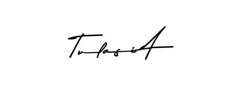 if you are searching for the best signature style for your name Tulasi A. so please give up your signature search. here we have designed multiple signature styles  using Asem Kandis PERSONAL USE. Tulasi A signature style 9 images and pictures png