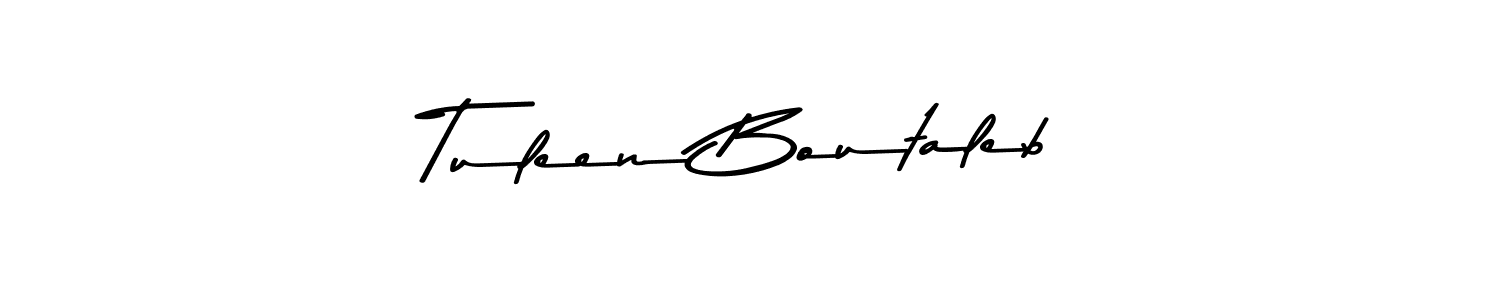 Tuleen Boutaleb stylish signature style. Best Handwritten Sign (Asem Kandis PERSONAL USE) for my name. Handwritten Signature Collection Ideas for my name Tuleen Boutaleb. Tuleen Boutaleb signature style 9 images and pictures png