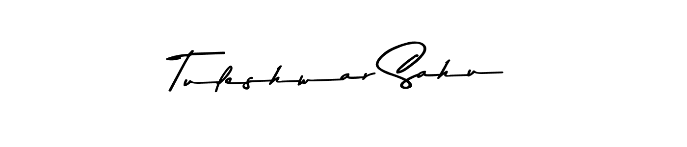 The best way (Asem Kandis PERSONAL USE) to make a short signature is to pick only two or three words in your name. The name Tuleshwar Sahu include a total of six letters. For converting this name. Tuleshwar Sahu signature style 9 images and pictures png