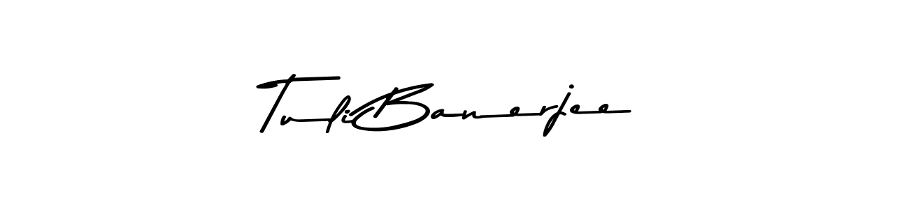 Use a signature maker to create a handwritten signature online. With this signature software, you can design (Asem Kandis PERSONAL USE) your own signature for name Tuli Banerjee. Tuli Banerjee signature style 9 images and pictures png