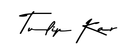 Similarly Asem Kandis PERSONAL USE is the best handwritten signature design. Signature creator online. You can use it as an online autograph creator for name Tulip Kar. Tulip Kar signature style 9 images and pictures png