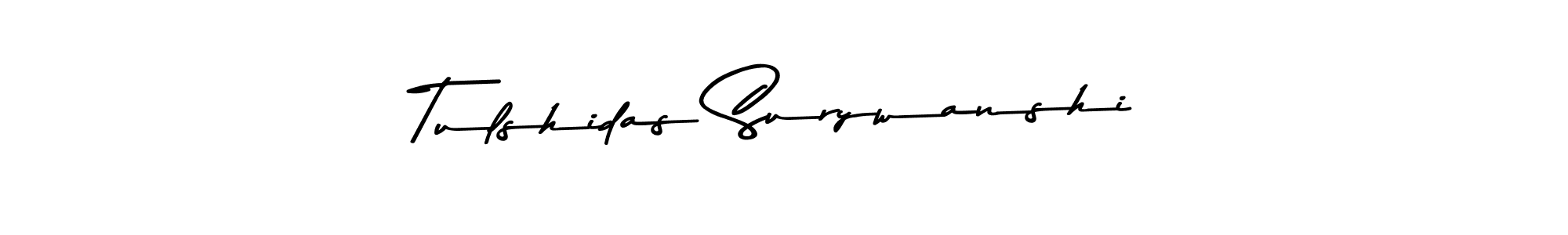 The best way (Asem Kandis PERSONAL USE) to make a short signature is to pick only two or three words in your name. The name Tulshidas Surywanshi include a total of six letters. For converting this name. Tulshidas Surywanshi signature style 9 images and pictures png