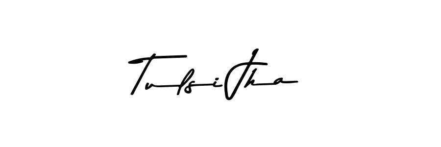 Tulsi Jha stylish signature style. Best Handwritten Sign (Asem Kandis PERSONAL USE) for my name. Handwritten Signature Collection Ideas for my name Tulsi Jha. Tulsi Jha signature style 9 images and pictures png