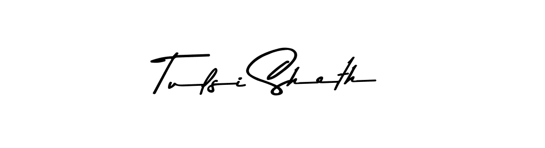 Asem Kandis PERSONAL USE is a professional signature style that is perfect for those who want to add a touch of class to their signature. It is also a great choice for those who want to make their signature more unique. Get Tulsi Sheth name to fancy signature for free. Tulsi Sheth signature style 9 images and pictures png