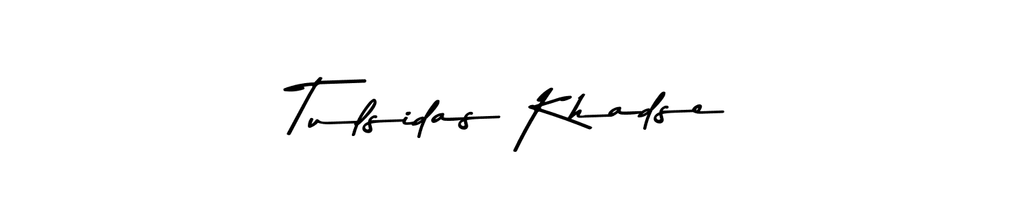 Design your own signature with our free online signature maker. With this signature software, you can create a handwritten (Asem Kandis PERSONAL USE) signature for name Tulsidas Khadse. Tulsidas Khadse signature style 9 images and pictures png
