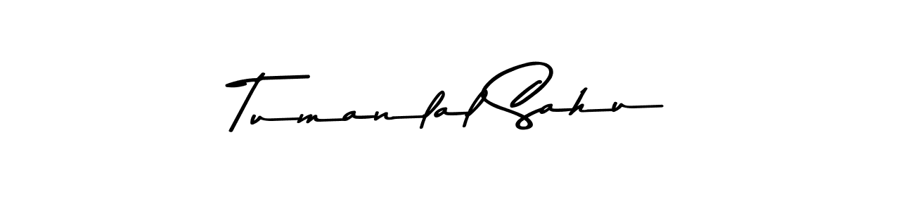 Create a beautiful signature design for name Tumanlal Sahu. With this signature (Asem Kandis PERSONAL USE) fonts, you can make a handwritten signature for free. Tumanlal Sahu signature style 9 images and pictures png
