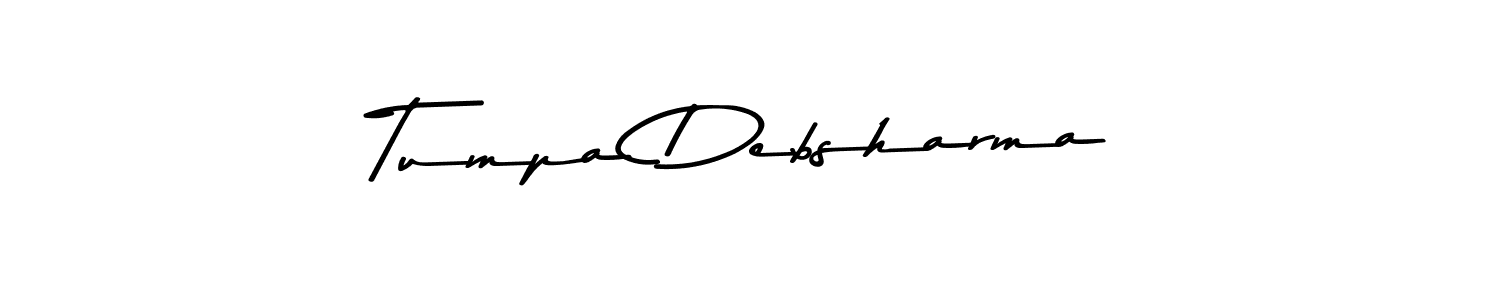 The best way (Asem Kandis PERSONAL USE) to make a short signature is to pick only two or three words in your name. The name Tumpa Debsharma include a total of six letters. For converting this name. Tumpa Debsharma signature style 9 images and pictures png
