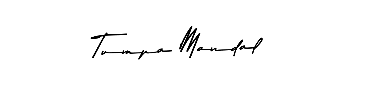 Create a beautiful signature design for name Tumpa Mandal. With this signature (Asem Kandis PERSONAL USE) fonts, you can make a handwritten signature for free. Tumpa Mandal signature style 9 images and pictures png