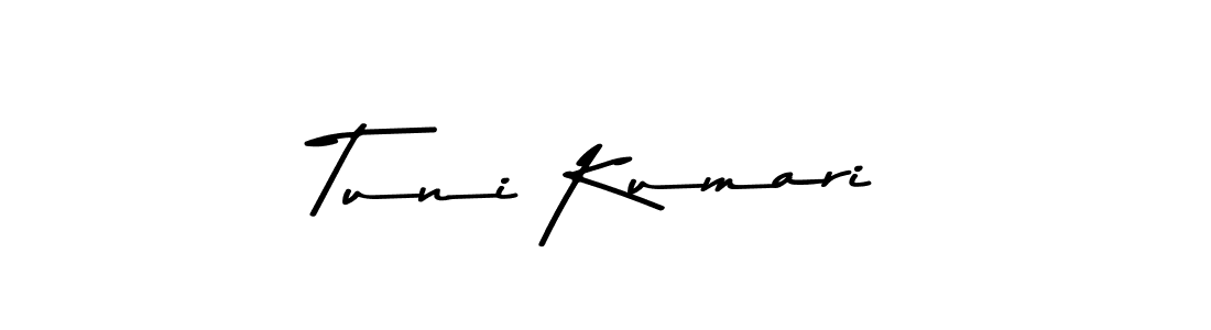How to make Tuni Kumari name signature. Use Asem Kandis PERSONAL USE style for creating short signs online. This is the latest handwritten sign. Tuni Kumari signature style 9 images and pictures png