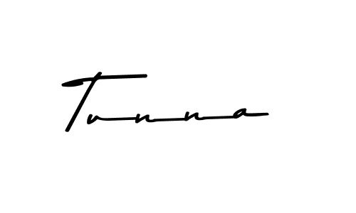 How to make Tunna name signature. Use Asem Kandis PERSONAL USE style for creating short signs online. This is the latest handwritten sign. Tunna signature style 9 images and pictures png