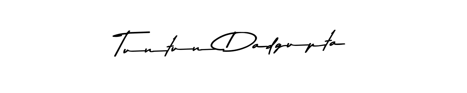 The best way (Asem Kandis PERSONAL USE) to make a short signature is to pick only two or three words in your name. The name Tuntun Dadgupta include a total of six letters. For converting this name. Tuntun Dadgupta signature style 9 images and pictures png