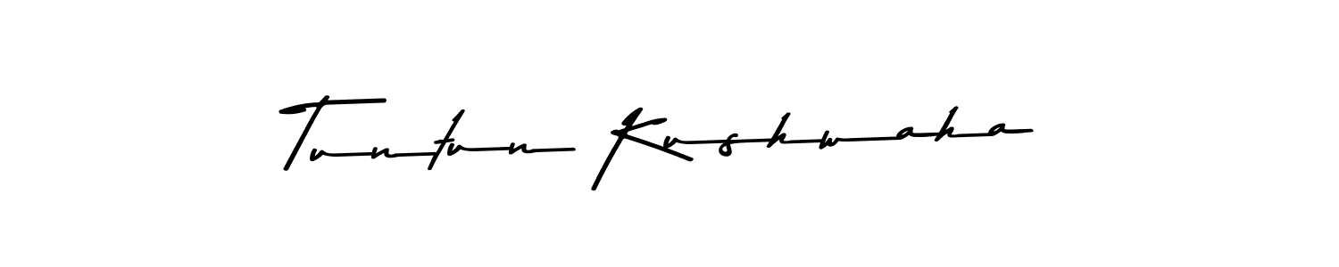 You should practise on your own different ways (Asem Kandis PERSONAL USE) to write your name (Tuntun Kushwaha) in signature. don't let someone else do it for you. Tuntun Kushwaha signature style 9 images and pictures png