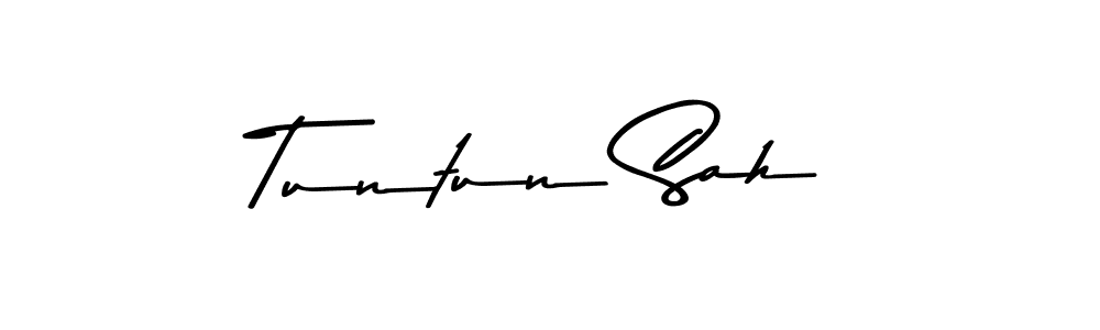 Design your own signature with our free online signature maker. With this signature software, you can create a handwritten (Asem Kandis PERSONAL USE) signature for name Tuntun Sah. Tuntun Sah signature style 9 images and pictures png