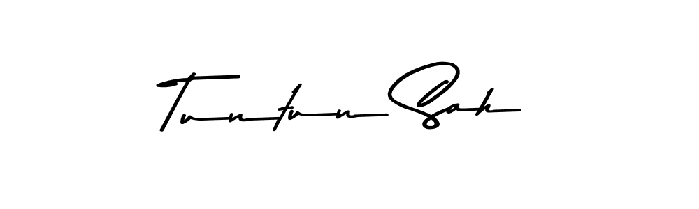 Design your own signature with our free online signature maker. With this signature software, you can create a handwritten (Asem Kandis PERSONAL USE) signature for name Tuntun Sah. Tuntun Sah signature style 9 images and pictures png