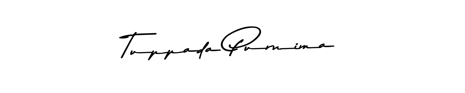 Design your own signature with our free online signature maker. With this signature software, you can create a handwritten (Asem Kandis PERSONAL USE) signature for name Tuppada Purnima. Tuppada Purnima signature style 9 images and pictures png