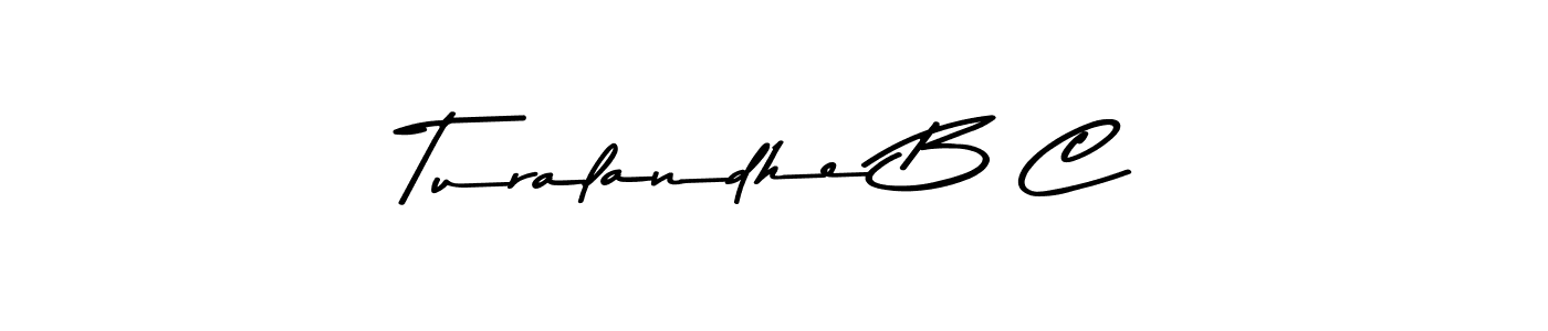 Similarly Asem Kandis PERSONAL USE is the best handwritten signature design. Signature creator online .You can use it as an online autograph creator for name Turalandhe B C. Turalandhe B C signature style 9 images and pictures png