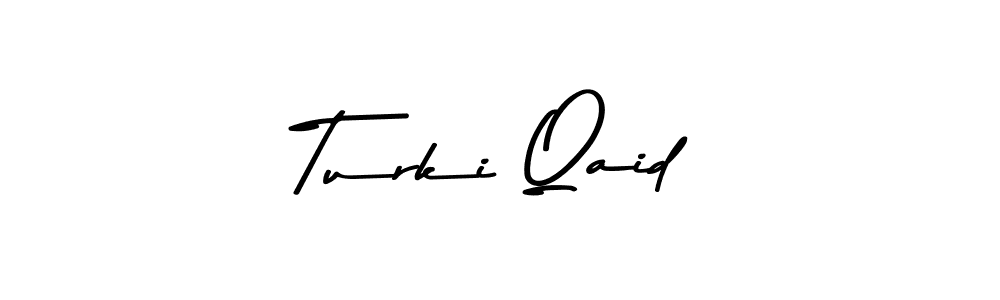 This is the best signature style for the Turki Qaid name. Also you like these signature font (Asem Kandis PERSONAL USE). Mix name signature. Turki Qaid signature style 9 images and pictures png