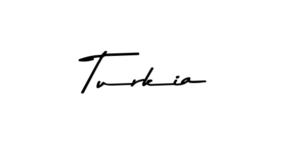 You should practise on your own different ways (Asem Kandis PERSONAL USE) to write your name (Turkia) in signature. don't let someone else do it for you. Turkia signature style 9 images and pictures png