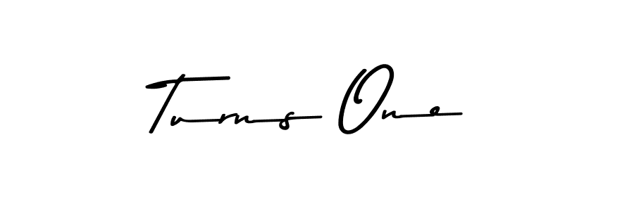 Turns One stylish signature style. Best Handwritten Sign (Asem Kandis PERSONAL USE) for my name. Handwritten Signature Collection Ideas for my name Turns One. Turns One signature style 9 images and pictures png