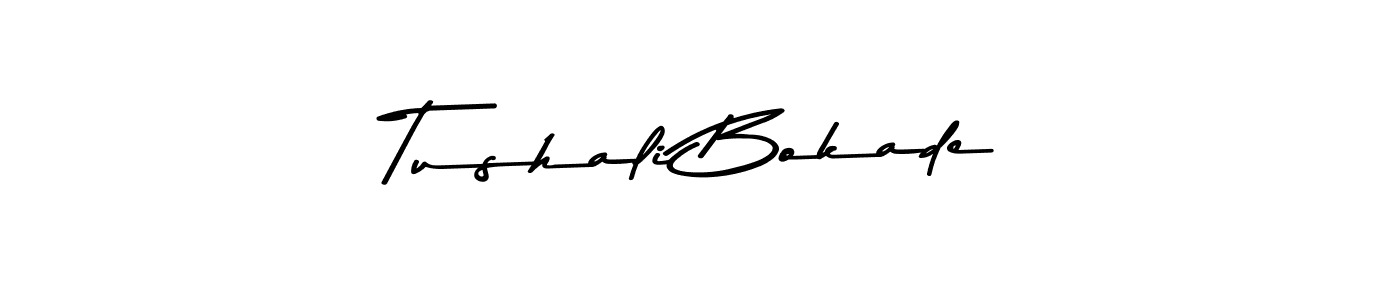 Also You can easily find your signature by using the search form. We will create Tushali Bokade name handwritten signature images for you free of cost using Asem Kandis PERSONAL USE sign style. Tushali Bokade signature style 9 images and pictures png
