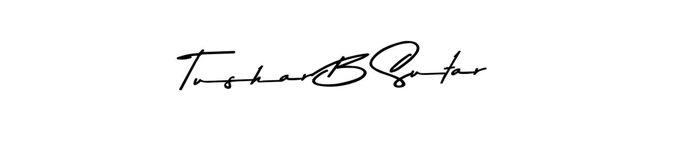Tushar B Sutar stylish signature style. Best Handwritten Sign (Asem Kandis PERSONAL USE) for my name. Handwritten Signature Collection Ideas for my name Tushar B Sutar. Tushar B Sutar signature style 9 images and pictures png