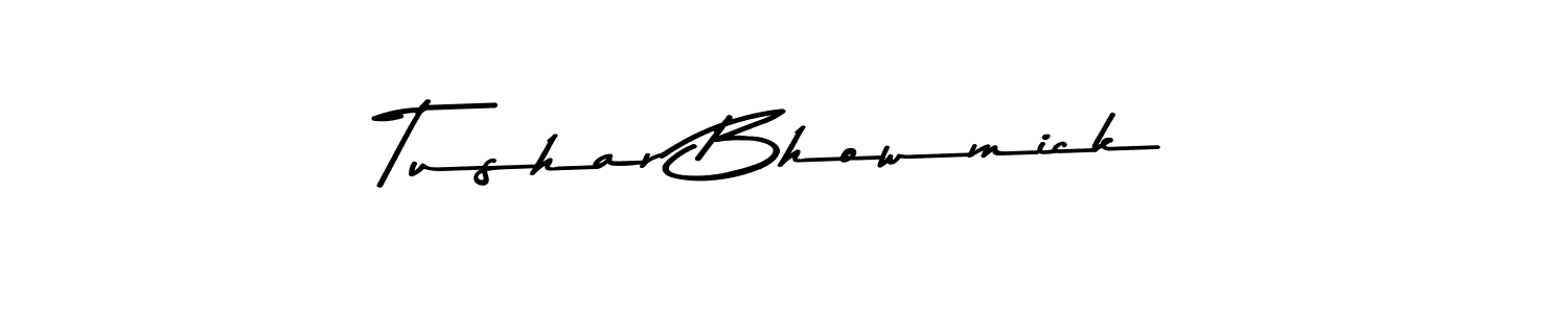 Create a beautiful signature design for name Tushar Bhowmick. With this signature (Asem Kandis PERSONAL USE) fonts, you can make a handwritten signature for free. Tushar Bhowmick signature style 9 images and pictures png