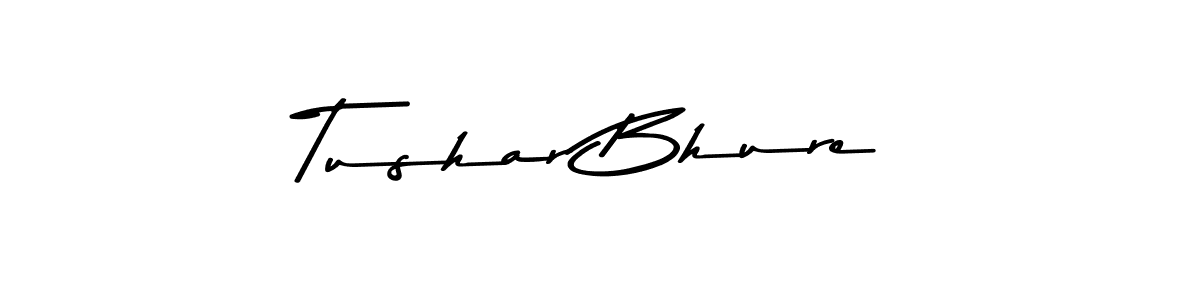 How to make Tushar Bhure name signature. Use Asem Kandis PERSONAL USE style for creating short signs online. This is the latest handwritten sign. Tushar Bhure signature style 9 images and pictures png