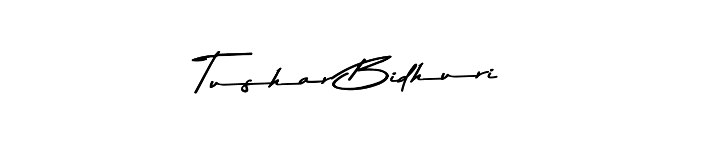 Design your own signature with our free online signature maker. With this signature software, you can create a handwritten (Asem Kandis PERSONAL USE) signature for name Tushar Bidhuri. Tushar Bidhuri signature style 9 images and pictures png