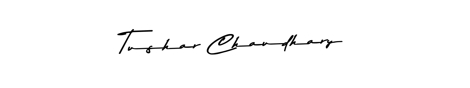 How to make Tushar Chaudhary name signature. Use Asem Kandis PERSONAL USE style for creating short signs online. This is the latest handwritten sign. Tushar Chaudhary signature style 9 images and pictures png