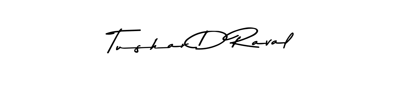 This is the best signature style for the Tushar D Raval name. Also you like these signature font (Asem Kandis PERSONAL USE). Mix name signature. Tushar D Raval signature style 9 images and pictures png