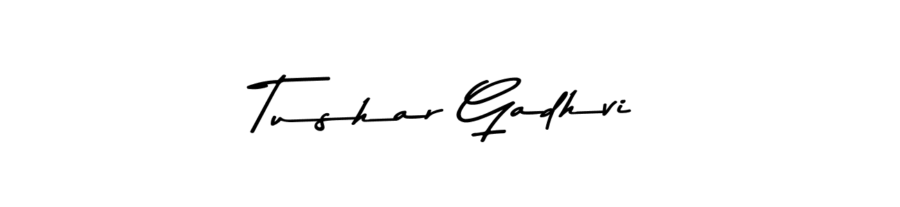 Asem Kandis PERSONAL USE is a professional signature style that is perfect for those who want to add a touch of class to their signature. It is also a great choice for those who want to make their signature more unique. Get Tushar Gadhvi name to fancy signature for free. Tushar Gadhvi signature style 9 images and pictures png