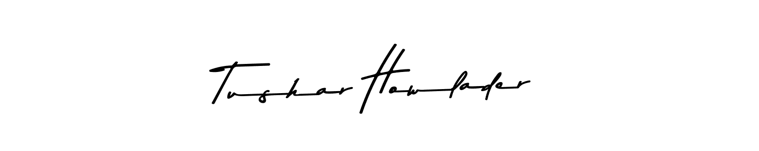 Make a beautiful signature design for name Tushar Howlader. With this signature (Asem Kandis PERSONAL USE) style, you can create a handwritten signature for free. Tushar Howlader signature style 9 images and pictures png