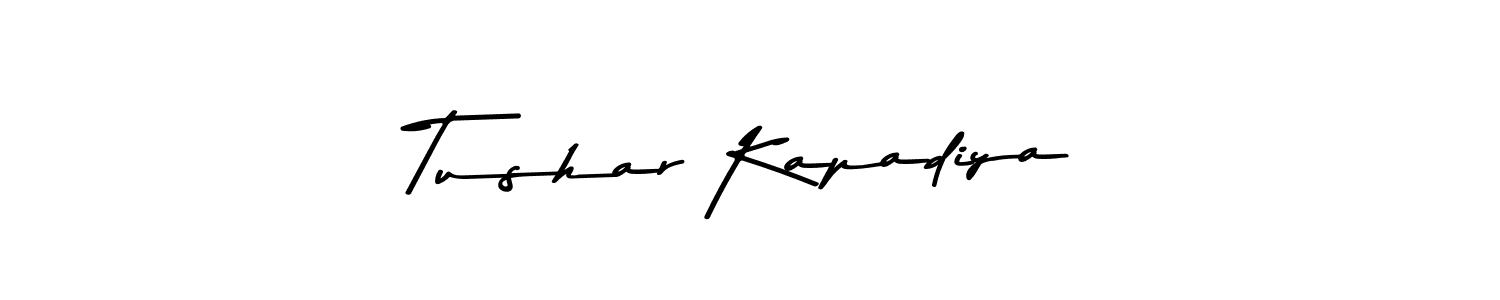 Also You can easily find your signature by using the search form. We will create Tushar Kapadiya name handwritten signature images for you free of cost using Asem Kandis PERSONAL USE sign style. Tushar Kapadiya signature style 9 images and pictures png