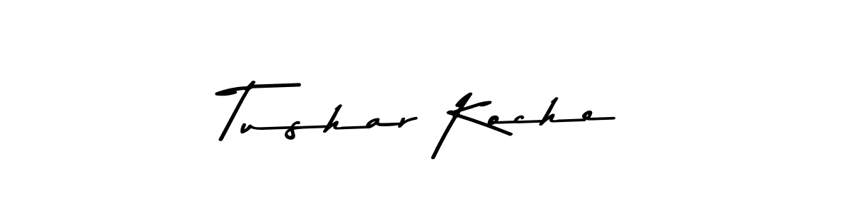 You should practise on your own different ways (Asem Kandis PERSONAL USE) to write your name (Tushar Koche) in signature. don't let someone else do it for you. Tushar Koche signature style 9 images and pictures png