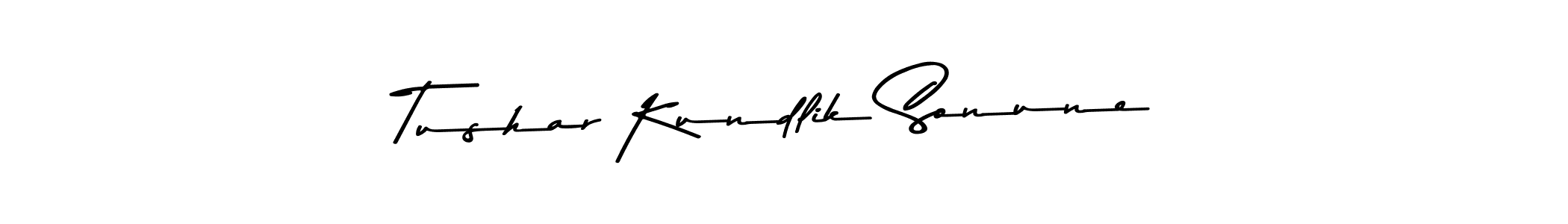 Also You can easily find your signature by using the search form. We will create Tushar Kundlik Sonune name handwritten signature images for you free of cost using Asem Kandis PERSONAL USE sign style. Tushar Kundlik Sonune signature style 9 images and pictures png