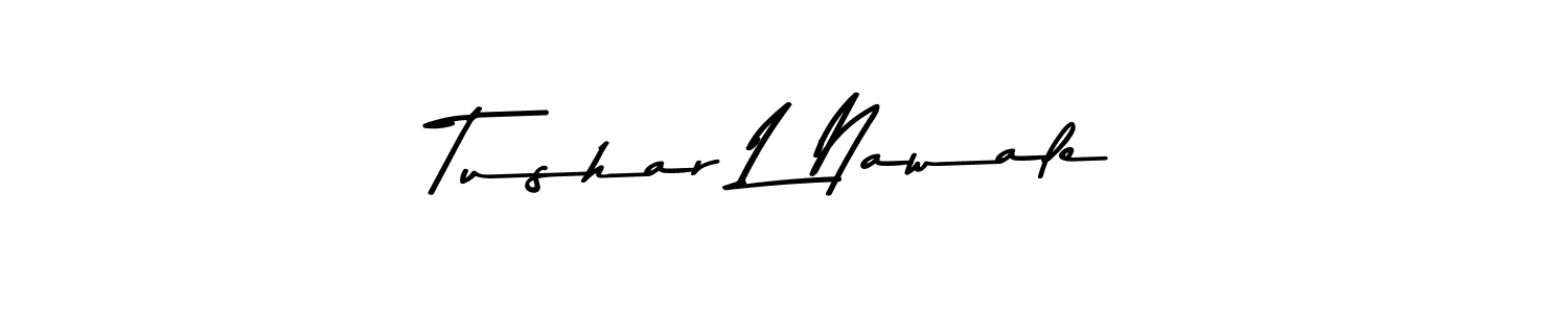 The best way (Asem Kandis PERSONAL USE) to make a short signature is to pick only two or three words in your name. The name Tushar L Nawale include a total of six letters. For converting this name. Tushar L Nawale signature style 9 images and pictures png