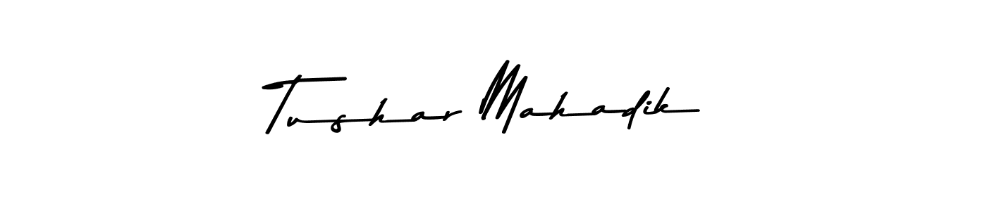 Asem Kandis PERSONAL USE is a professional signature style that is perfect for those who want to add a touch of class to their signature. It is also a great choice for those who want to make their signature more unique. Get Tushar Mahadik name to fancy signature for free. Tushar Mahadik signature style 9 images and pictures png