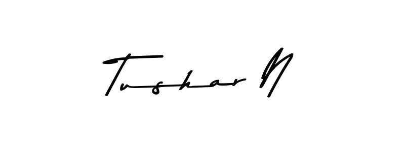 Also You can easily find your signature by using the search form. We will create Tushar N name handwritten signature images for you free of cost using Asem Kandis PERSONAL USE sign style. Tushar N signature style 9 images and pictures png