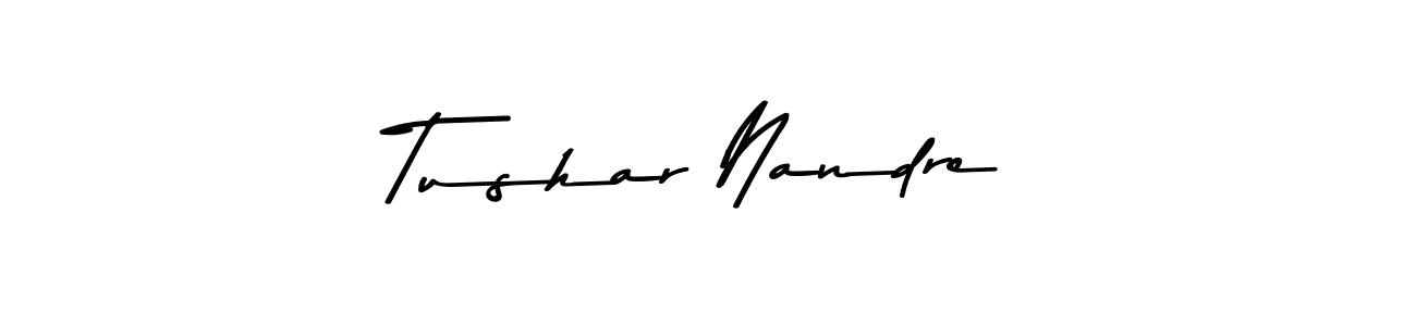 Make a beautiful signature design for name Tushar Nandre. With this signature (Asem Kandis PERSONAL USE) style, you can create a handwritten signature for free. Tushar Nandre signature style 9 images and pictures png